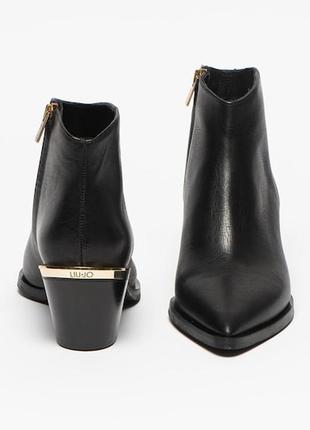 Liu jo шкіряні ботильйони на кубинському підборі cloe 1 ankle boot
