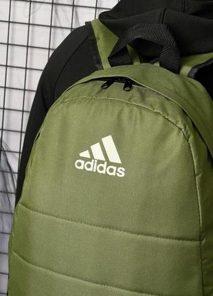 Рюкзак матрас хакі adidas (біле лого)4 фото