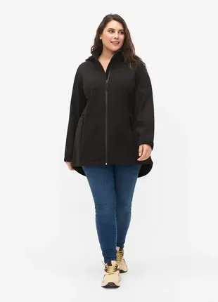 Черная легкая куртка батал ветровка короткая длинная парка большого размера