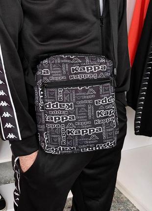Kappa сумка через плечо мессенджер барсетка мужская каппа черная1 фото