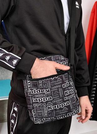 Kappa сумка через плечо мессенджер барсетка мужская каппа черная3 фото