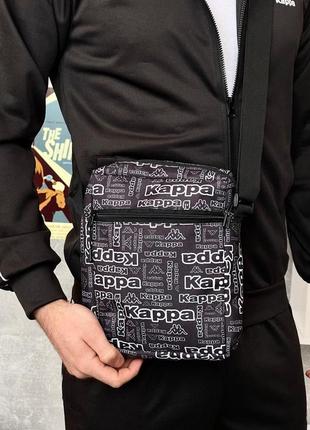 Kappa сумка через плечо мессенджер барсетка мужская каппа черная2 фото