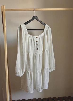 Сукня сарафан літня біла1 фото