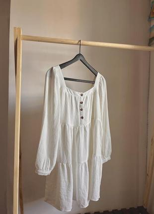 Сукня сарафан літня біла4 фото