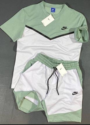 Чоловічий спортивний комплект шорти + футболка , якісний весняний костюм