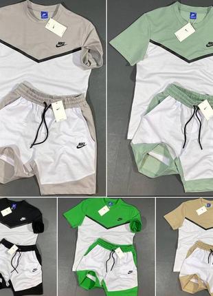 Мужской спортивный комплект шорты + футболка, качественный весенний костюм5 фото
