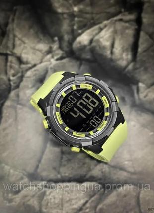 Тактичний чоловічий годинник skmei 1845yl (black-yellow) чорно-жовтий, 50м, пластик, спортивний, силікон
