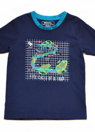 Синяя футболка mountain warehouse на мальчика 5-6 лет