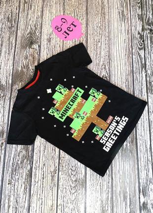 Бронь фирменная футболка minecraft для мальчика 8-9 лет, 128-134 см