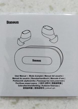 Беспроводные наушники baseus bowie ez10 для iphone - android (white) tws bluetooth 5.35 фото