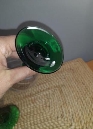 Бокал для вина на зеленой ножке luminarc франция, 2 шт5 фото