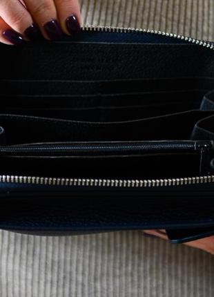 Жіноча шкіряна сумка-гаманець через плече "ricambio" синій5 фото