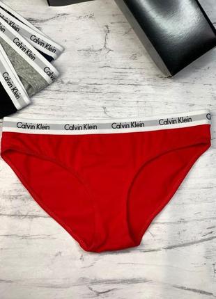 Трусы женские  calvin klein carousel красный (слипы) wu019