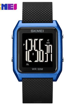 Skmei 1866bubk blue-black, часы, черные, синие, стильные, прочные, мужские, на каждый день, электронные