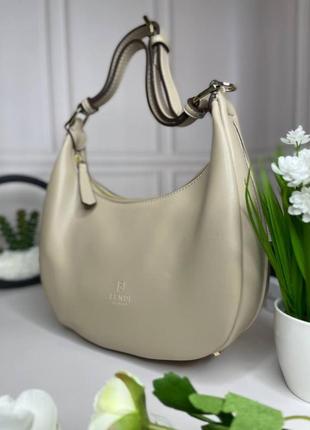 Сумка женская fendi hobo бежевая wb007