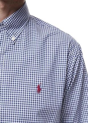 Стильная рубашка polo ralph lauren slim fit с лого9 фото