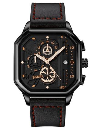 Skmei 1963bkrg black-rose-gold, часы, черные, золотые, стильные, прочные, мужские, на каждый день