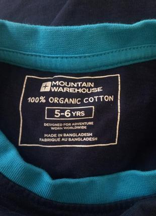Синяя футболка mountain warehouse на мальчика 5-6 лет5 фото