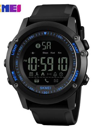 Skmei 1321bu blue bluetooth, часы, электронные, тактические, стильные, на каждый день