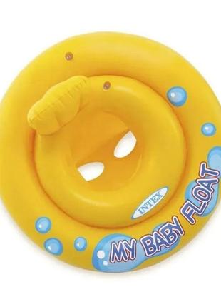 Надувний круг для дітей із сидінням і спинкою intex 59574 дитячий надувний пліт для купання 1-2 роки,3 фото