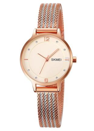 Skmei 1874rg rose gold, часы, женские, розовое золото, стильные, на каждый день