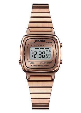 Skmei 1901srg rose gold steel, годинник, рожево-золоті, стильні, міцні, чоловічі, на кожен день