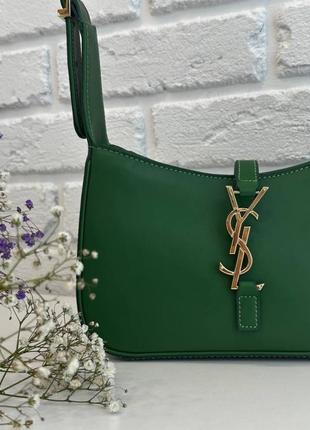 Жіноча сумка yves saint laurent 24*15 зелена1 фото