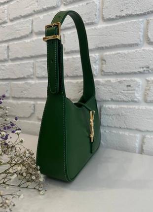 Жіноча сумка yves saint laurent 24*15 зелена2 фото