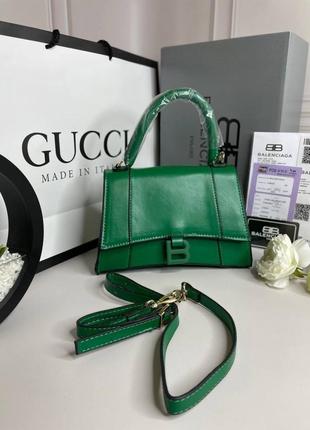 Женская сумка balenciaga hourglass green wb030