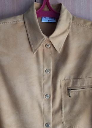 Рубашка karlsbader/germany/42/горчичный цвет.
