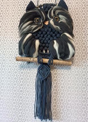 Сова макраме, hand made