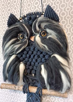 Сова макраме, hand made