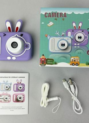 Детский фотоаппарат x900 rabbit (голубой)6 фото