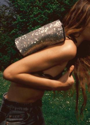 Сумка-боулінг зі стразами