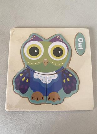 Древесные пазлы в рамке