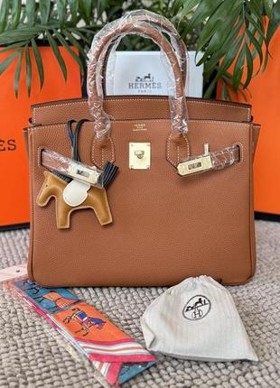 Шкіряна сумка в стилі hermes birkin 25 см/30 см10 фото