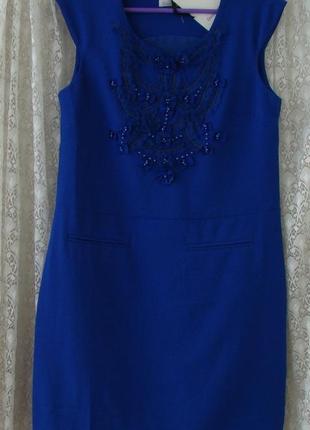 Платье синее мини good look р.42-44 6633