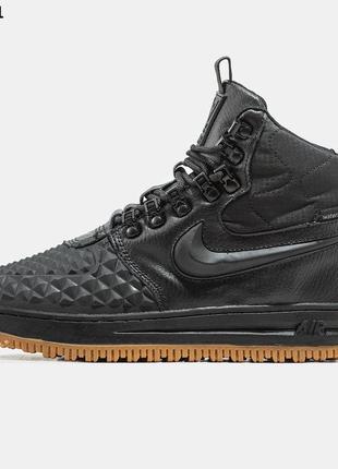 Зимові чоловічі кросівки nike lf1 duckboot (чорний/коричневий) зима