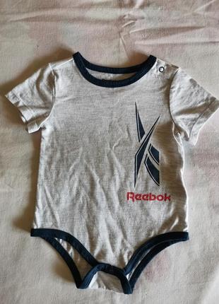 Детский бодик от бренда reebok на мальчика, 80 см