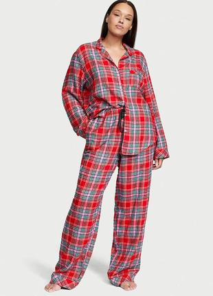 Victoria´s victorias secret виктория сикрет пижама flannel long pajama set