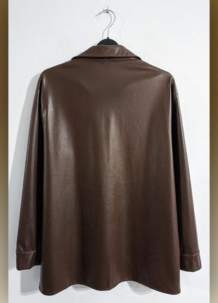 Рубашка-куртка из искусственной кожи shein2 фото