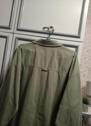 Джинсовая рубашка, куртка,большой размер,хаки.9 фото
