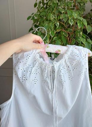 Бавовняна блуза класична хлопковая блуза блузка классическая з прошвою