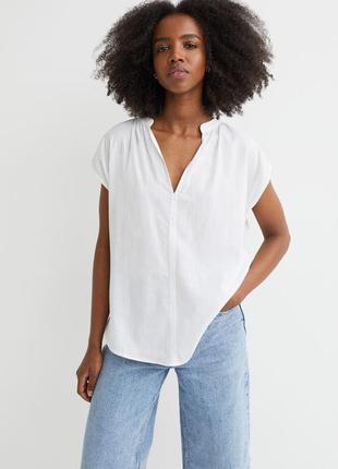 Бавовняна блуза класична хлопковая блуза блузка классическая з прошвою