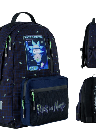 Kite рюкзак школьный подростковый молодежный rm24-949l education teens rick and morty