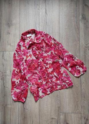 Шелковая блуза в цветочный принт шовкова блузка в квітковий принт