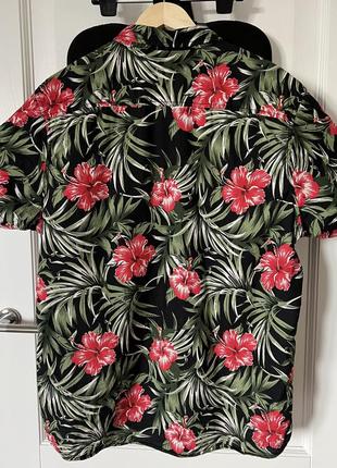 Рубашка рубашка тенниска гавайка cedarwood state цветы2 фото