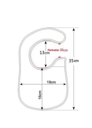 Детский нагрудник слюнявчик непромокаемый хлопковый синий