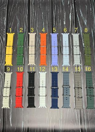 Ремешок ocean band для часов apple watch 44 mm series 4 / 5 / 6 / se / se 2 силиконовый