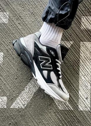 Мужские кроссовки new balance 990v3 dtlr greyscale 41-42-43-44-45